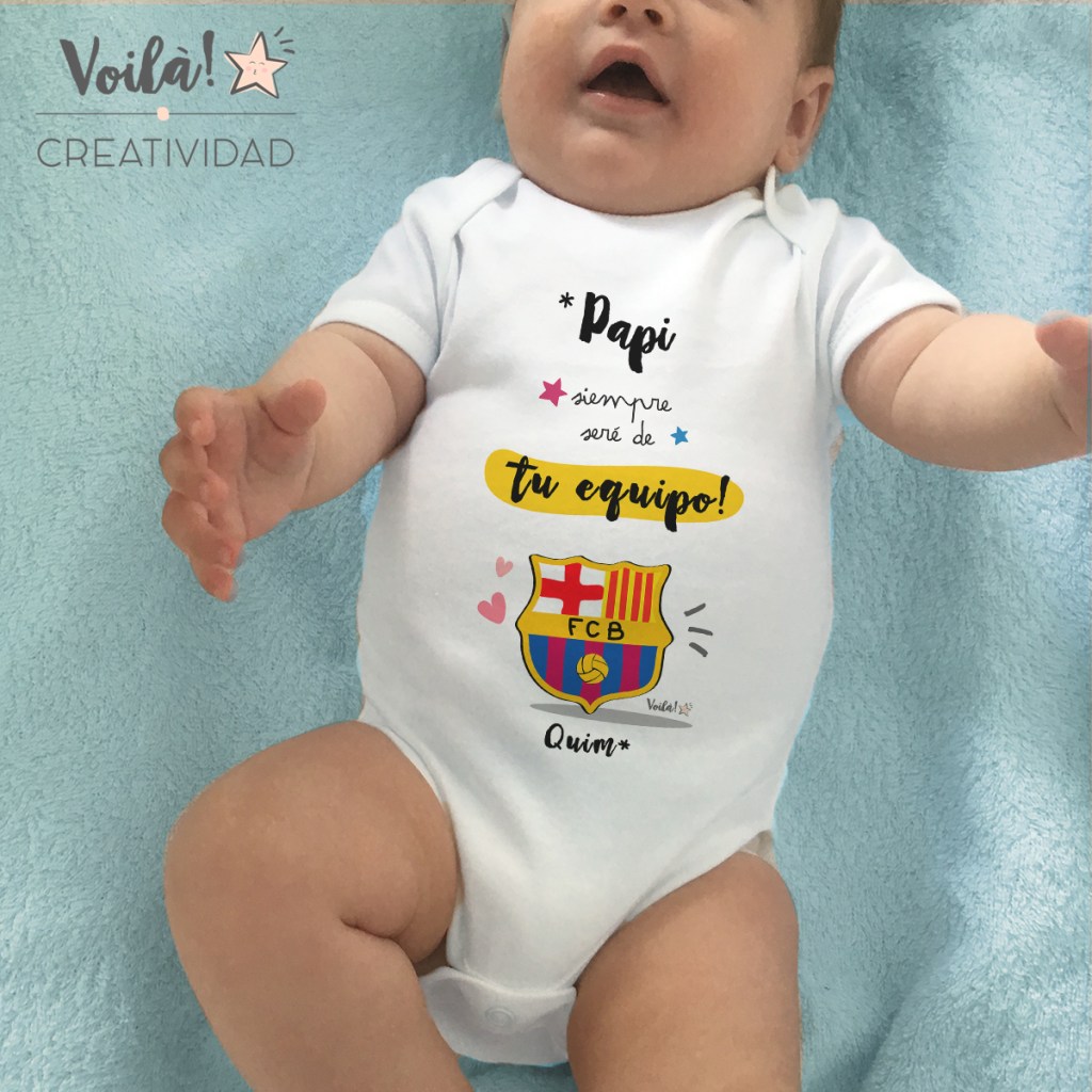 Body bebe personalizado barcelona futbol barsa culé