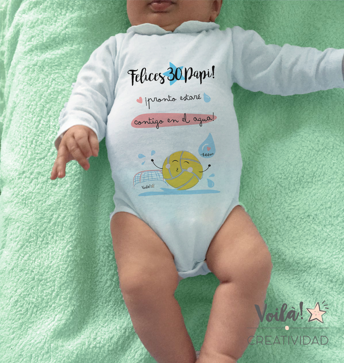 Body personalizado felices 30 papi waterpolo